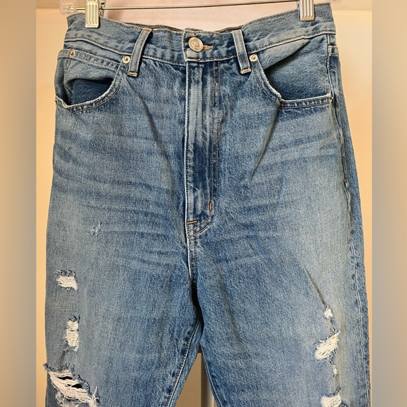 SLVRLAKE Women’s Distressed Beatnik High Waisted Blue Denim Jeans size 29 - Picture 3 of 9